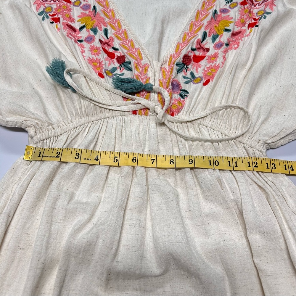 Embroidered White Maxi Dress - Picture 7 of 10